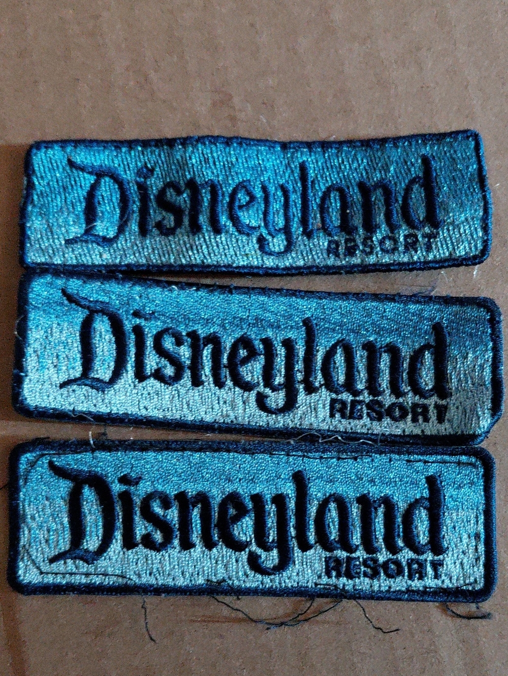 Disneyland Resort California Uniform Patch Lot Of 3 Disney Anaheim Recycled Set